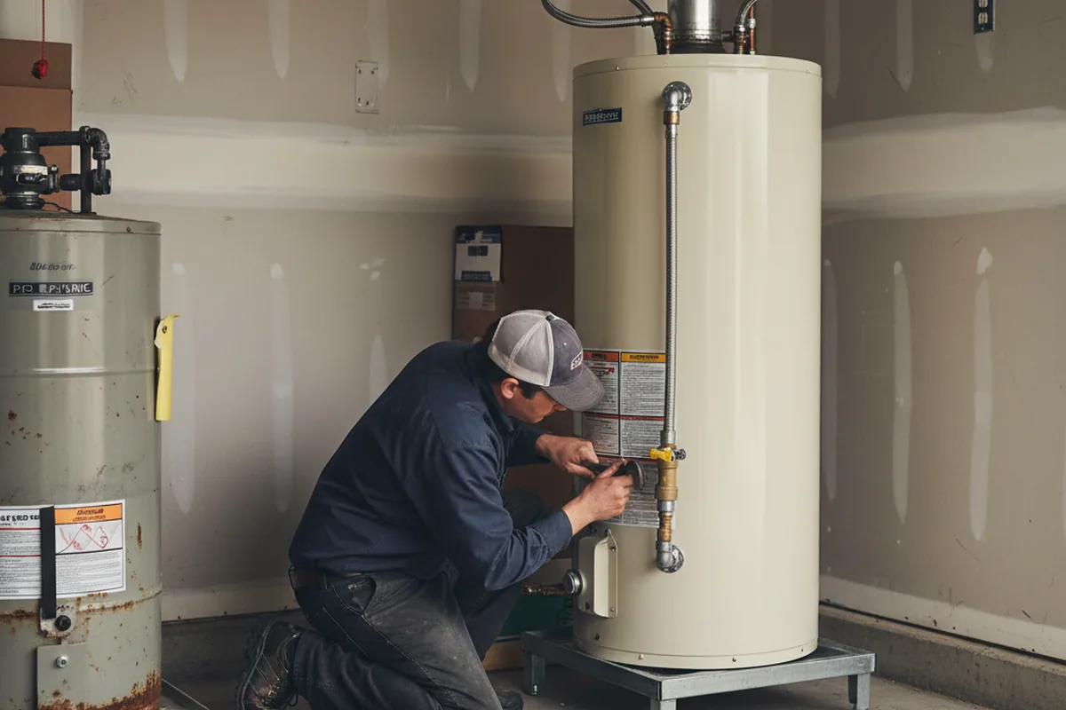Water heater and shutoff valve replacement in Zionsville