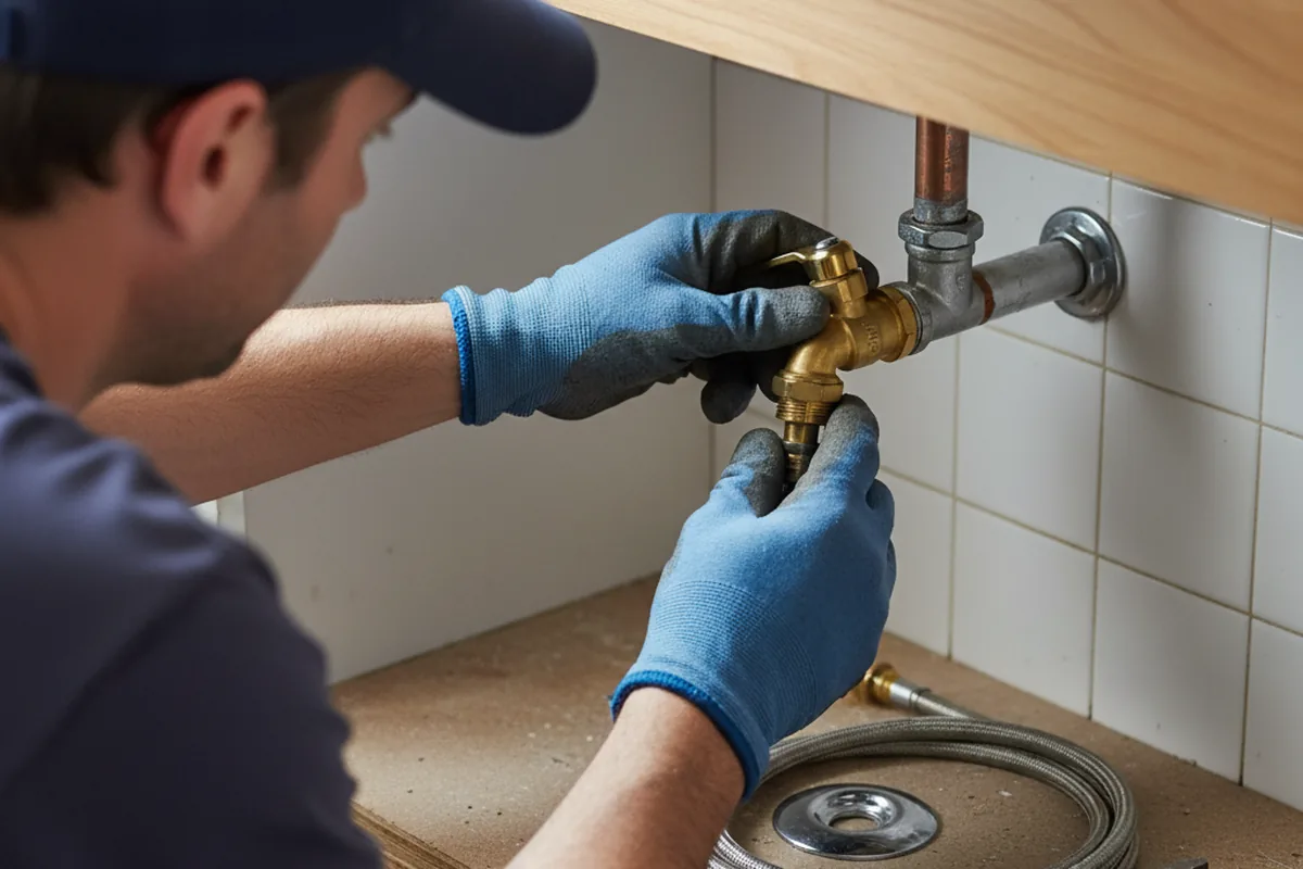 Shutoff valve and fitting work during Faucet and Fixture Repair in Zionsville